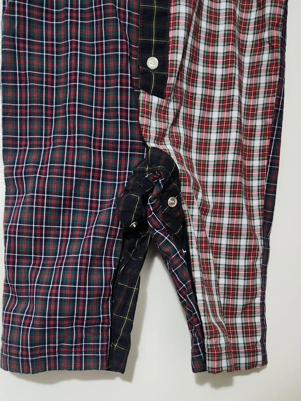 Ralph Lauren Multiplaid Baby Outfit with Green & Red Tartan Lining 9 Months